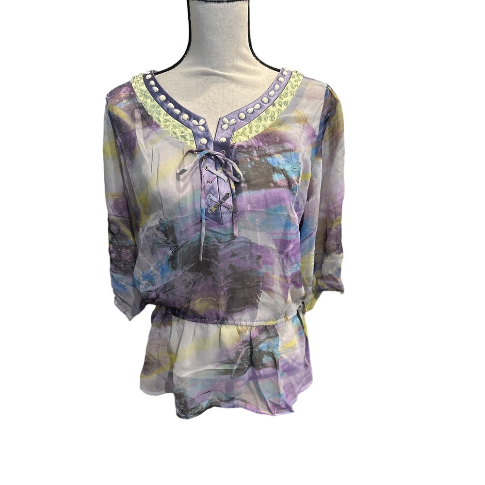 Women’s Jus Orange Beaded Top. Size 5. NWT!
